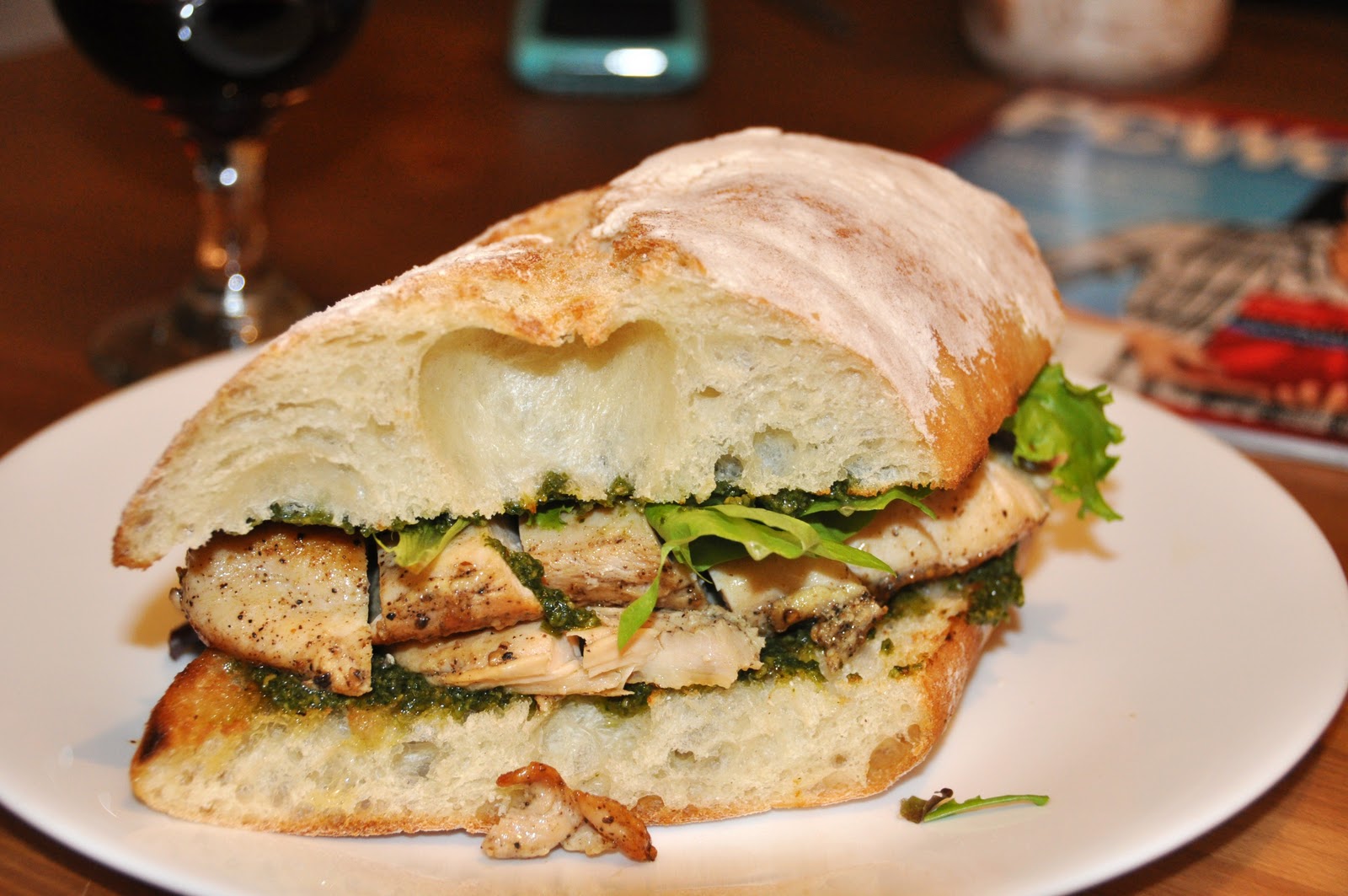 Deliciously Nourishing Chicken Pesto Hot Sandwich