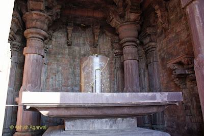 A view of the giant Shiva Lingam at the Bhojpur Temple in Madhya Pradesh