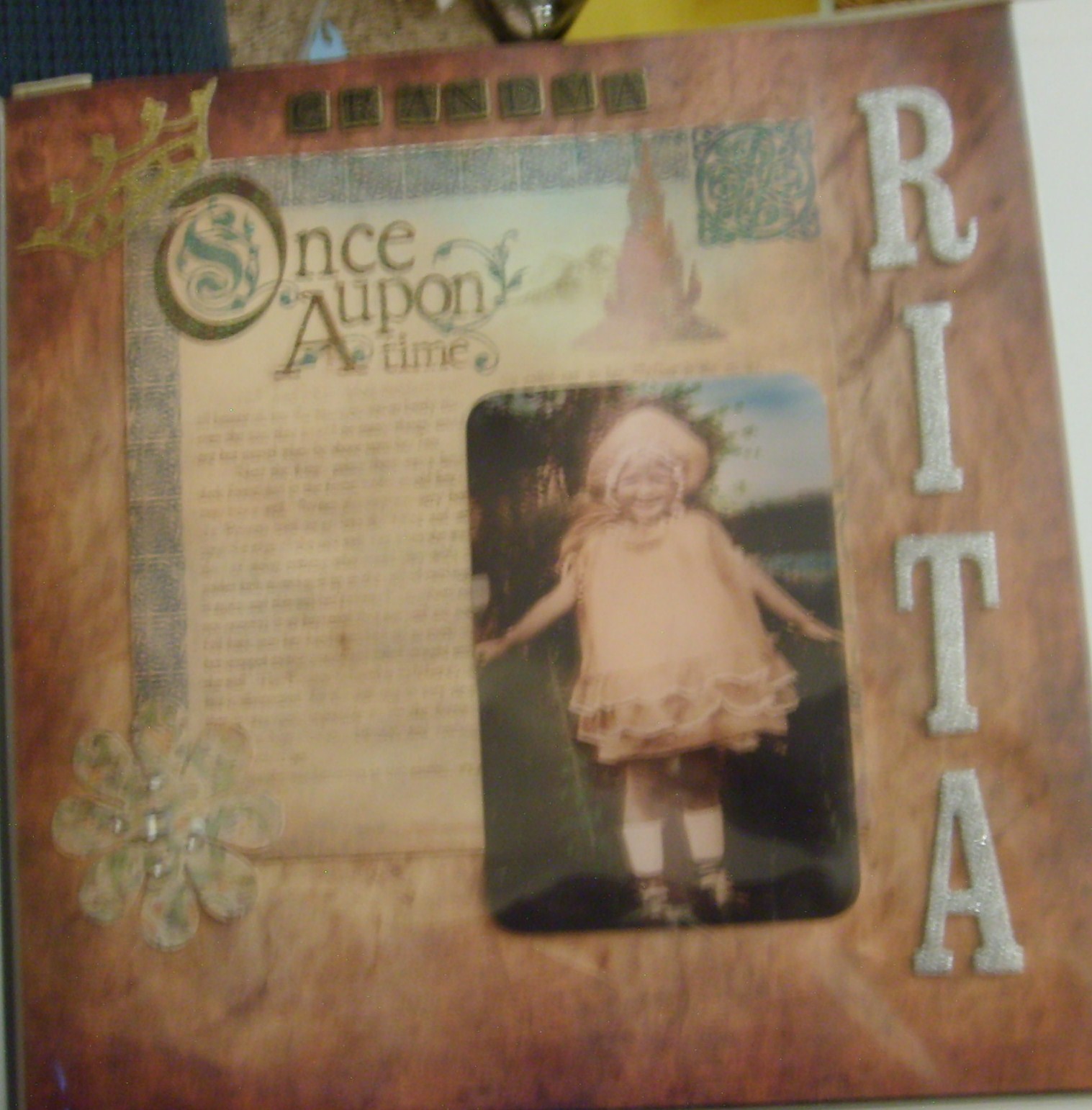 The Silent Scrapper Memory Maker Great Grandma's Childhood Scrapbook Page
