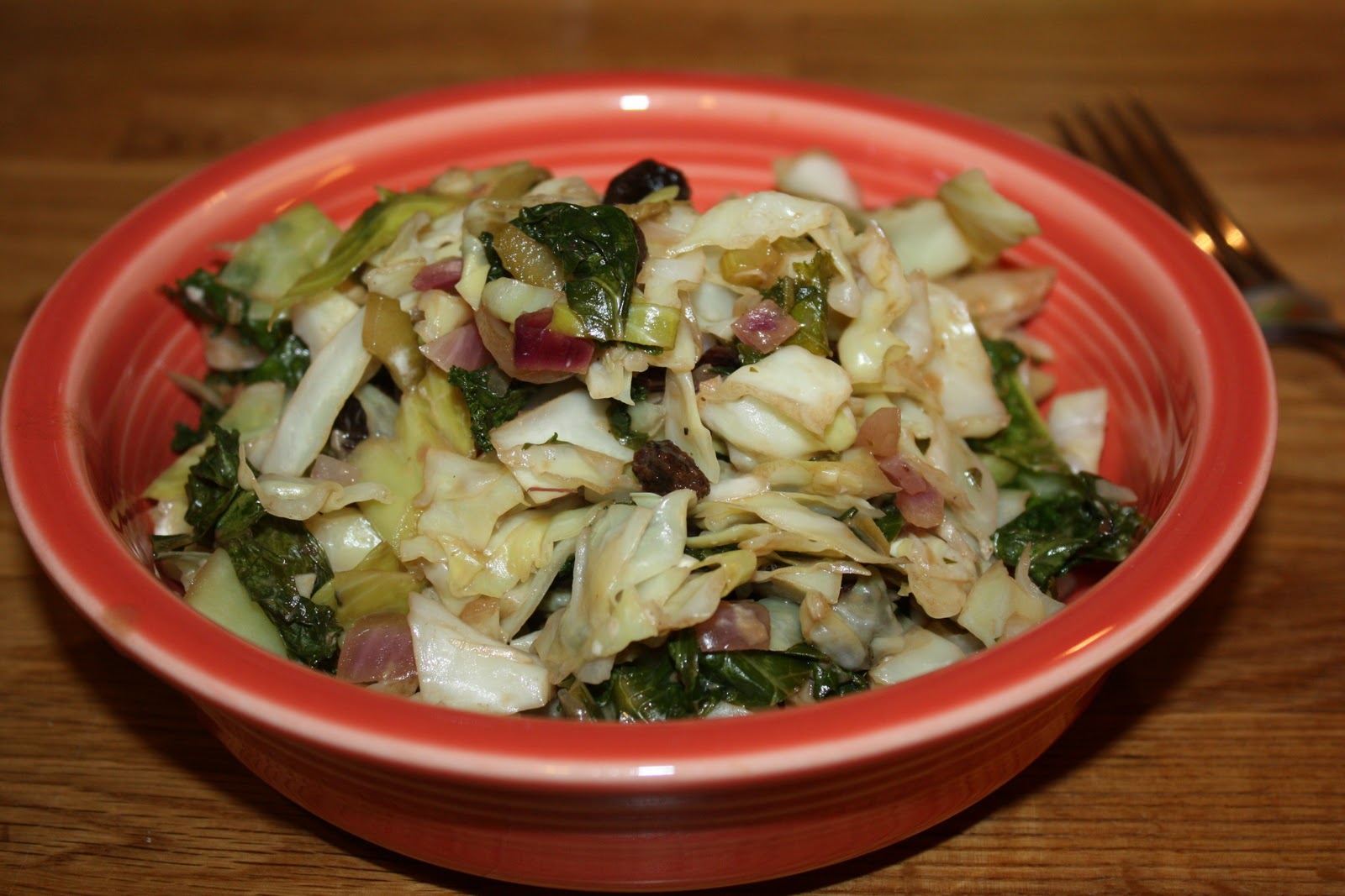 18 Hour Kitchen Warm Cabbage and Kale Salad