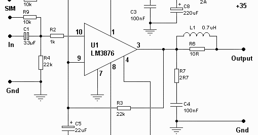 50Watt Audio Power Amplifier Circuit with LM3876 ~ Circuit ...