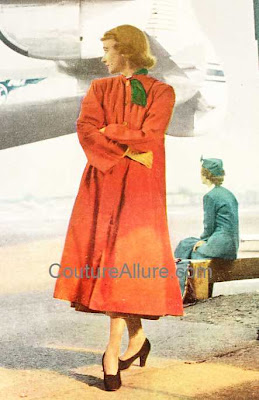 1940s orange swing coat