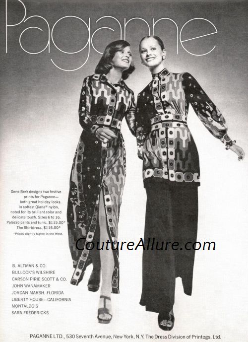 Couture Allure Vintage Fashion: Gene Berk for Paganne