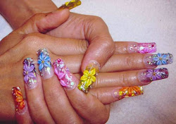 nail designs creative decorative nails painted fingernail colorful rainbow colourful acrylic cool nailart