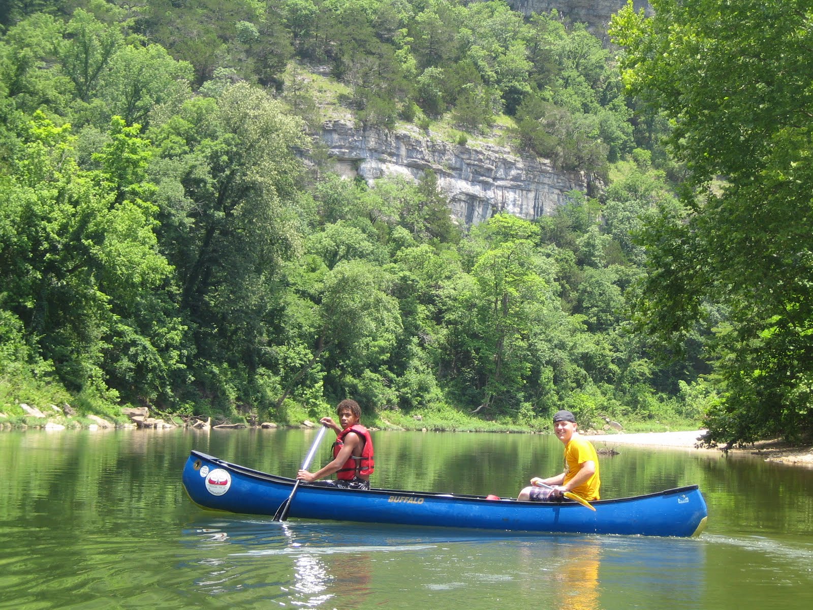 Colby and Katie Canoeing the Buffalo River