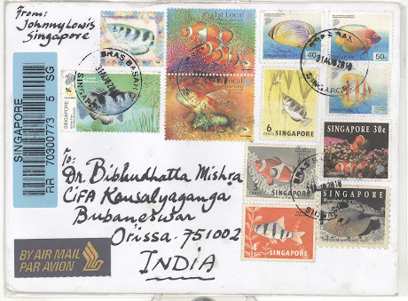 AIR MAIL COVER FROM SINGAPORE, 31.8.010