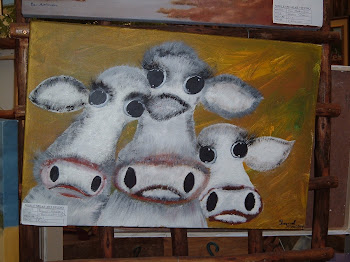Local artist's funny cows