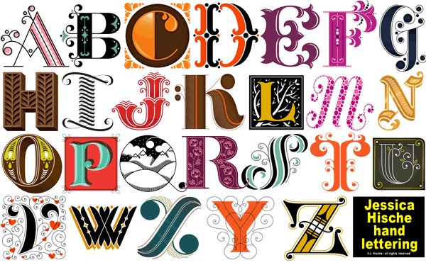 Drop Case Lettering Graphic design research 10: My Girl Crush on Jessica Hische