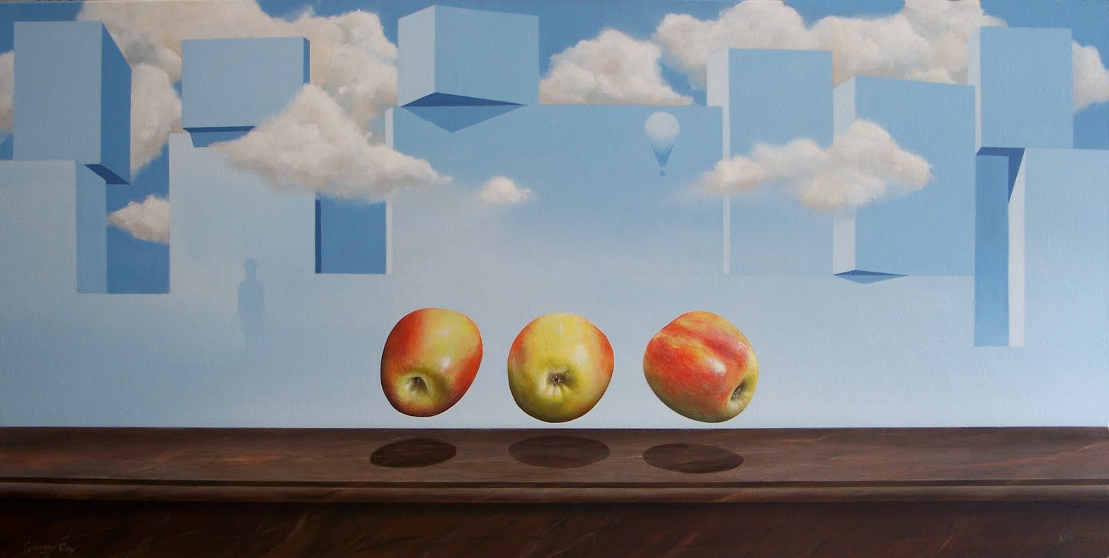 Ginger Fox Fine Art Ginger Fox Painting "Homage to Magritte"