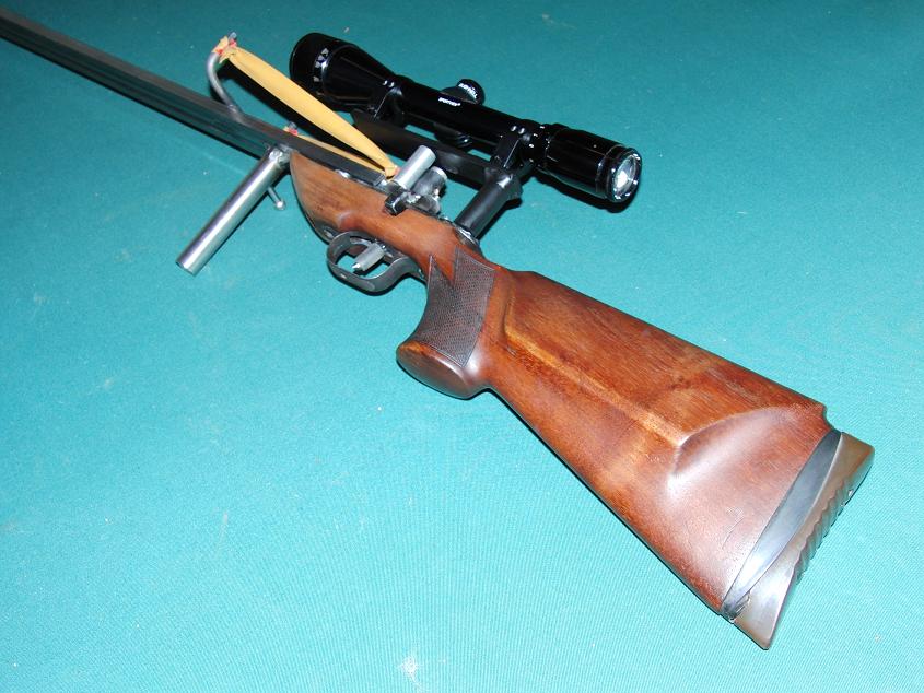 The Slingshot Channel SlingXBow now with stock and scope!