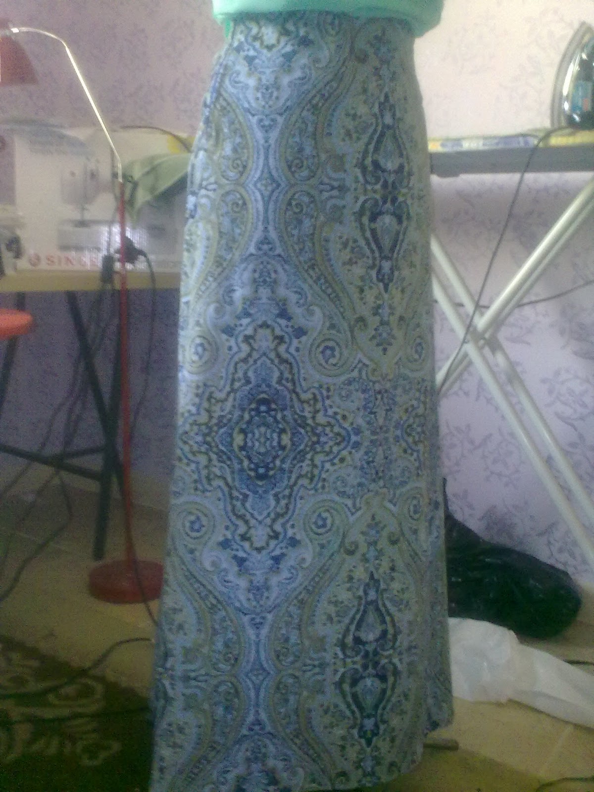 Sew Fashionably Modest: Blue Cord Skirt done