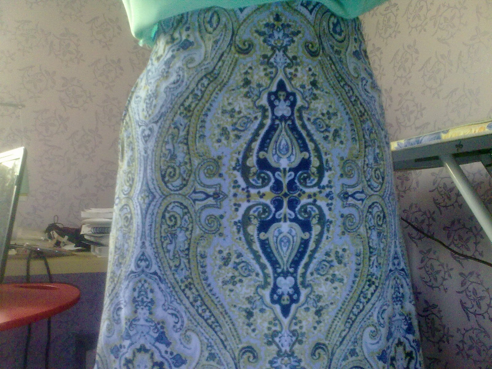Sew Fashionably Modest: Blue Cord Skirt done