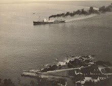 Old picture of a boat arriving Calheta
