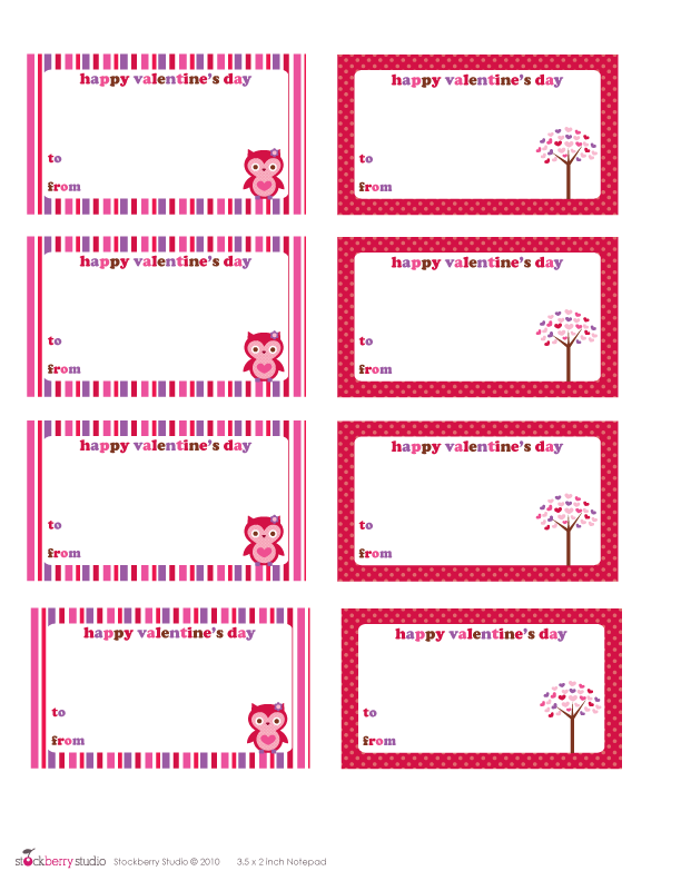 Stockberry Studio: FREEBIE - Printable Valentine Owl Gift Tags