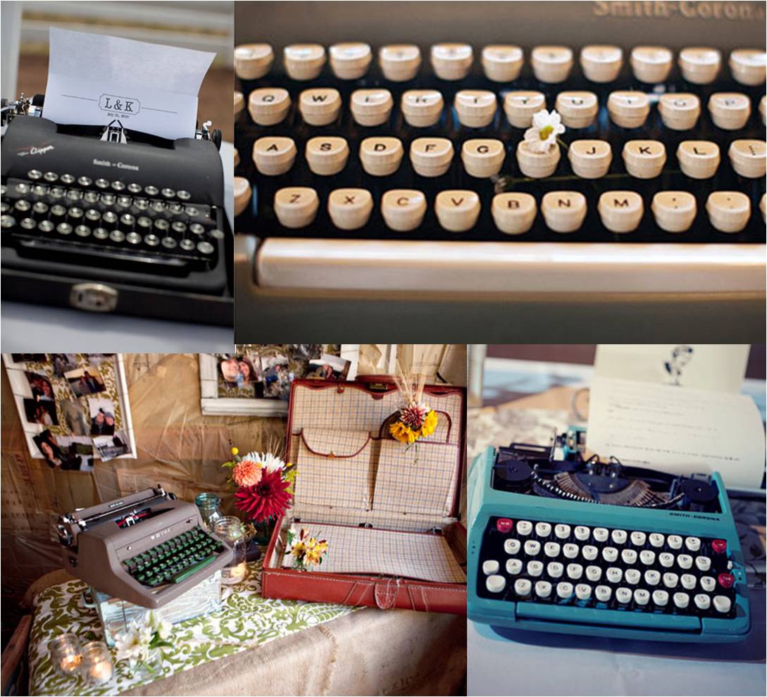 Subtlety of Taste Typewriter Guest Book