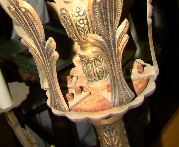 Lamparas Cebria: Ejemplo de restauración: Lámpara de bronce