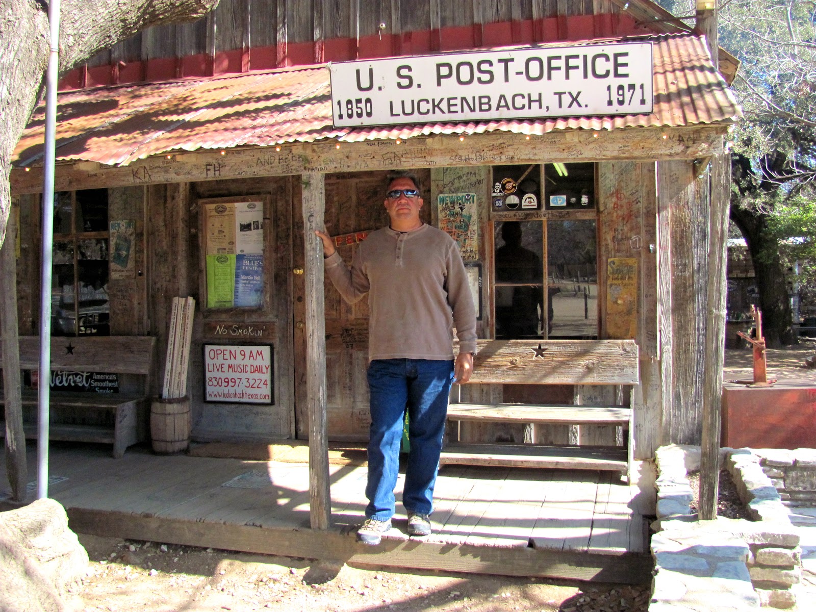America by RV Luckenbach Texas and Fredericksburg Texas