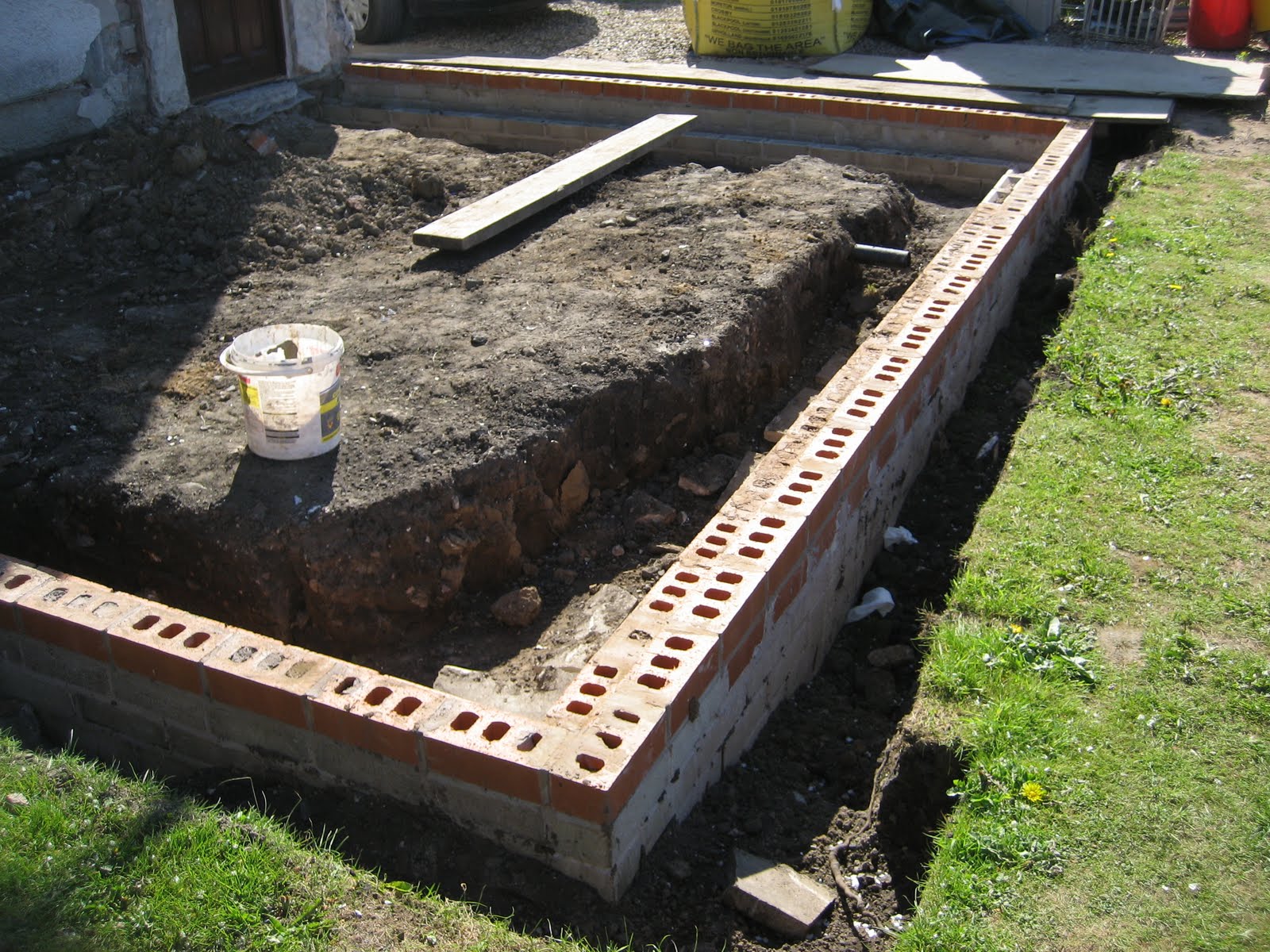 Despards Extension Blog Bricks coming out of trench