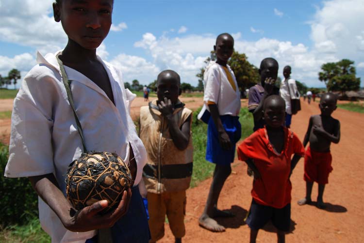 Karin & Ray a soccer ball made of plastic bags