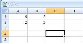 Menghitung Determinan Matriks menggunakan Excel