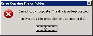 Image write error. Image write error