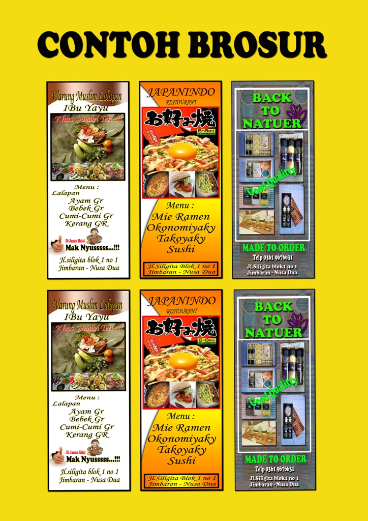 Contoh Brosur Iklan Souvenir
