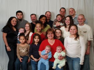 Me, Earl, My daughter-in-laws, son-in-law, kids & grandkids
