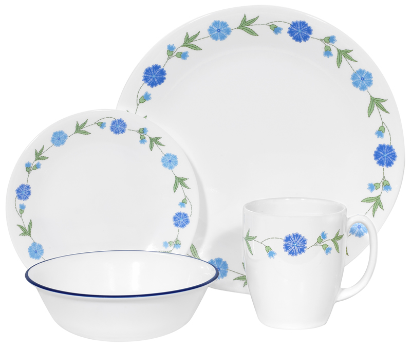 StrawBerry TaGs CORELLE® Livingware™ Spring Blue 16pc Set