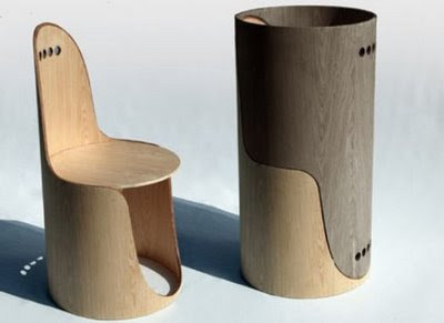 Twin Chairs Tree Trunk Inspired by Euga Design
