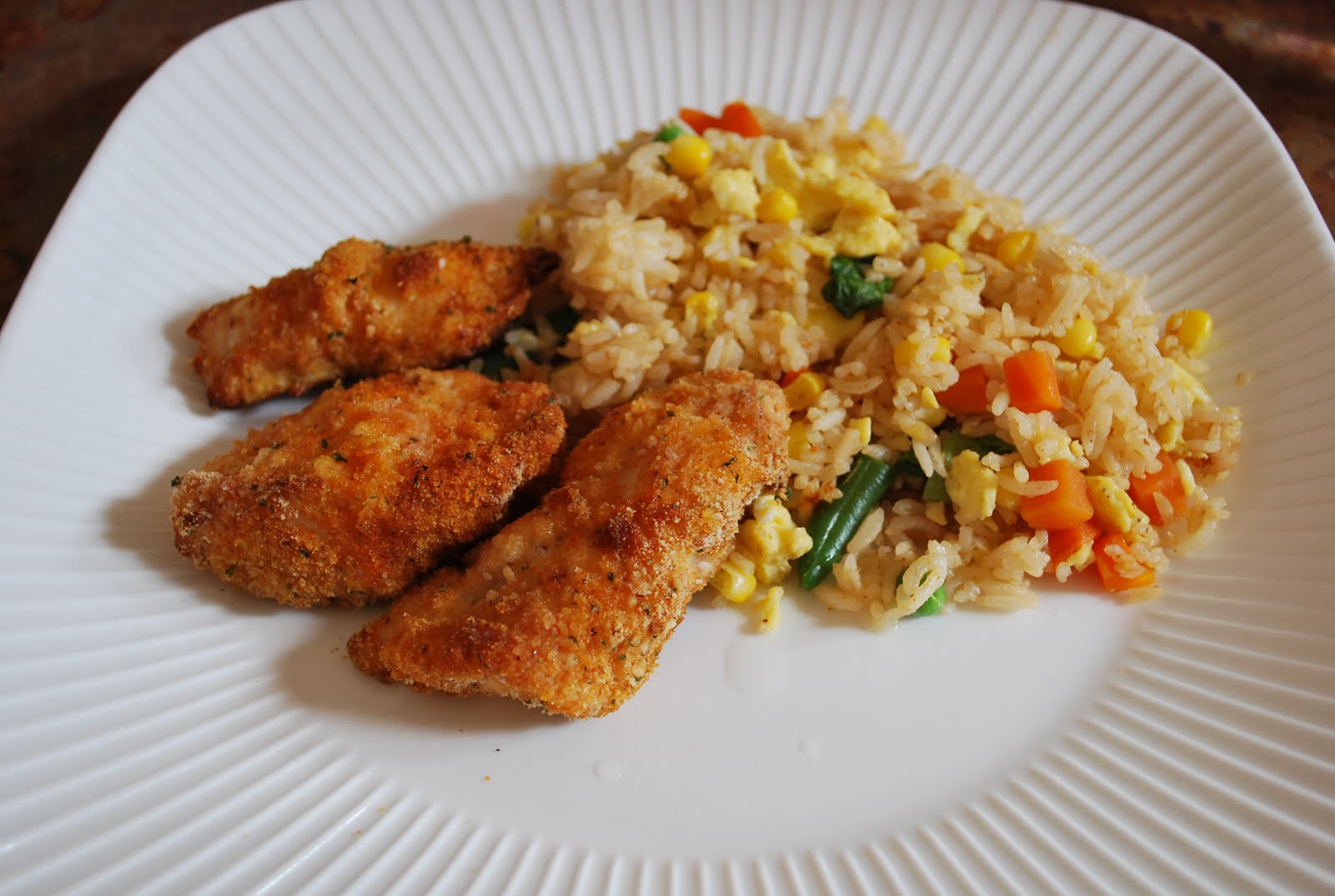 Dolce Vita! Baked Chicken Tenders with Thai Fried Rice