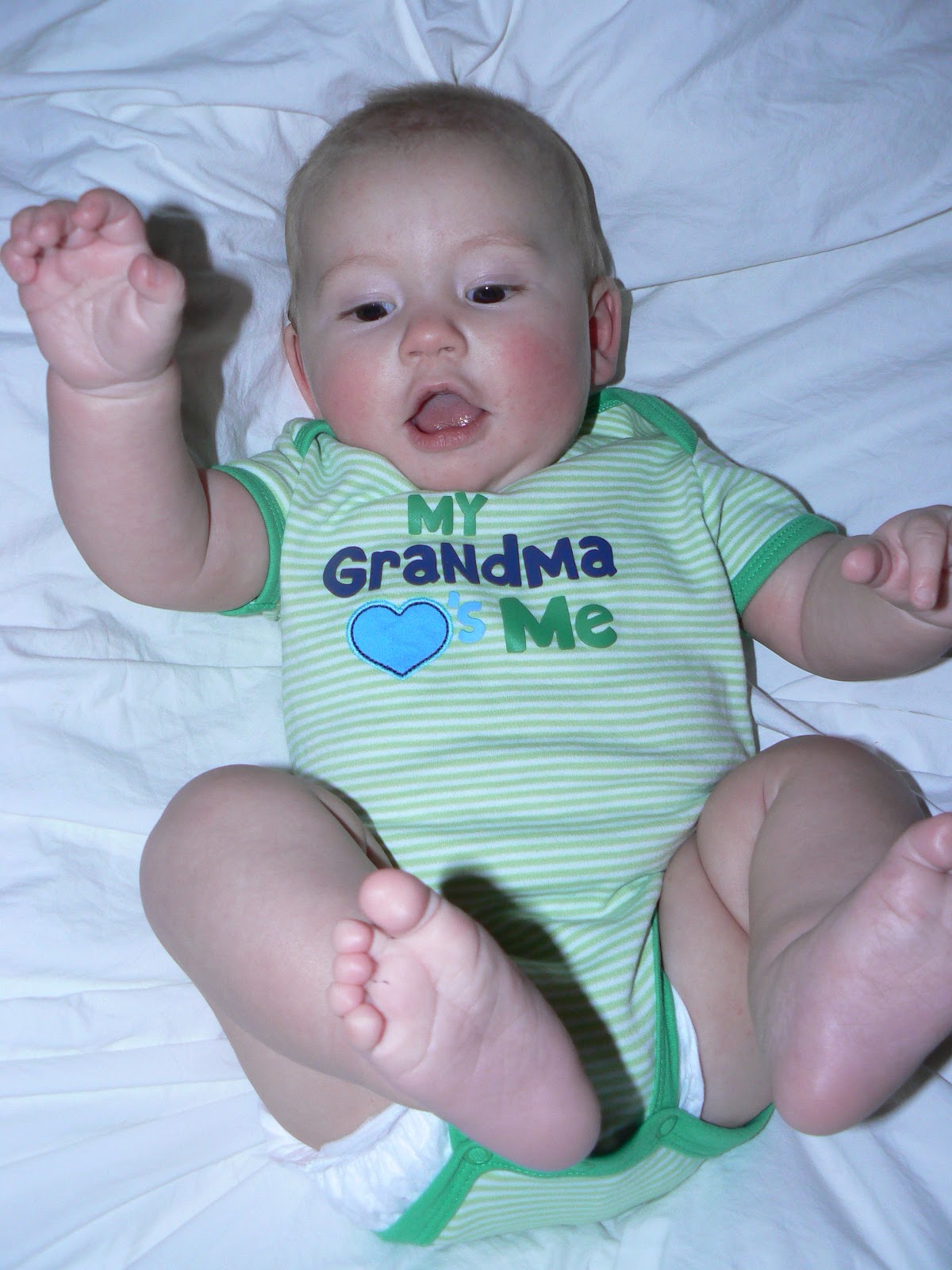 Our happy family! Hi Grandma!