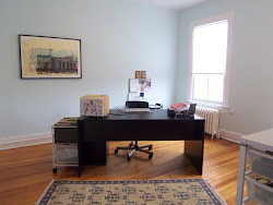 I painted my office this weekend! Benjamin Moore s Ice Blue Annie Elliott Design