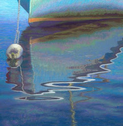boat painting reflected water reflections seascape pastel reflection boats poucher watercolor daily nancy beach