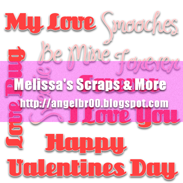 Melissa's Scraps and More: Valentines Day Word Art