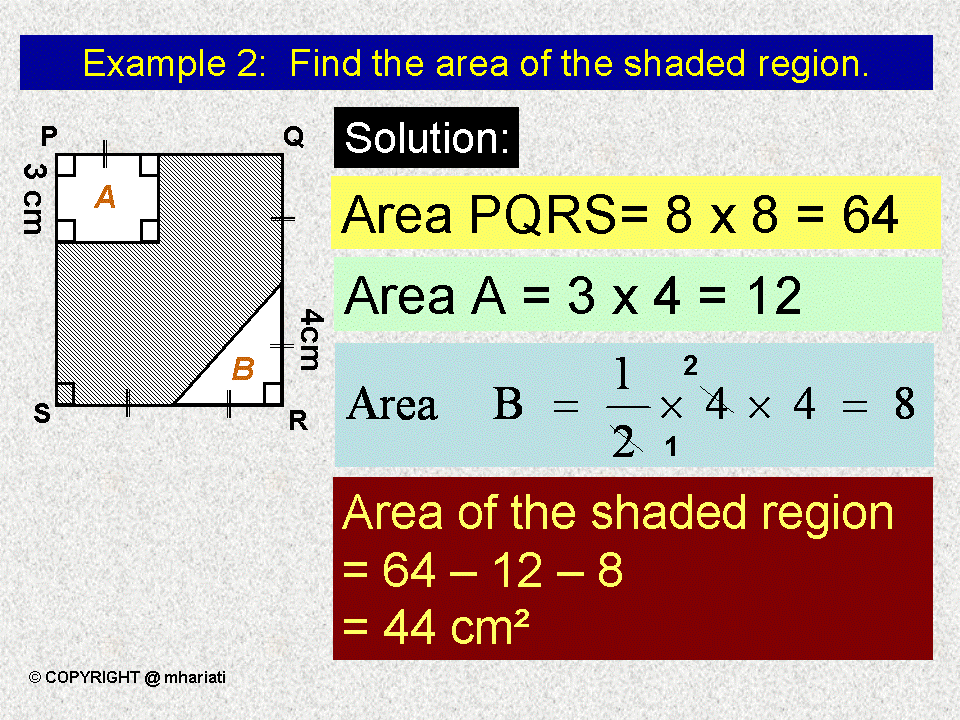 TIP BELAJAR MATEMATIK (TIPS FOR LEARNING MATHEMATICS): AREA OF COMBINED
