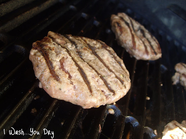 A close up of a grilled turkey patty. 