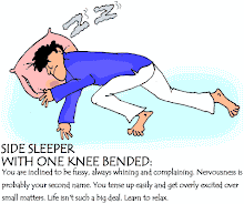 Side sleeper with one knee bended