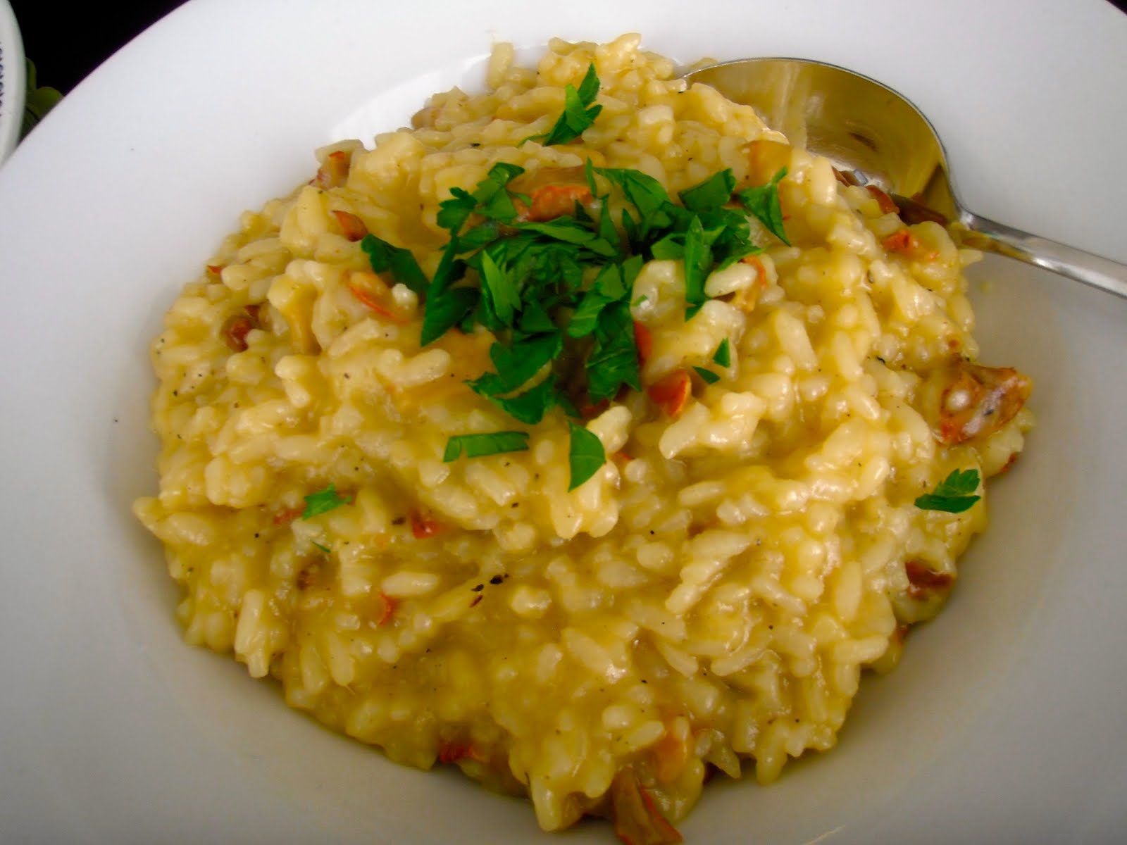 The Gluten Free Cheerleader Lobster Mushroom Risotto, Roasted Chicken