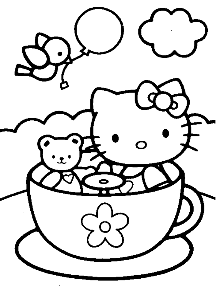 Coloriage à Imprimer Hello Kitty Coeur Liberate