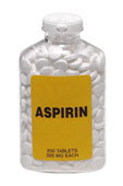 aspirin pills in a bottle