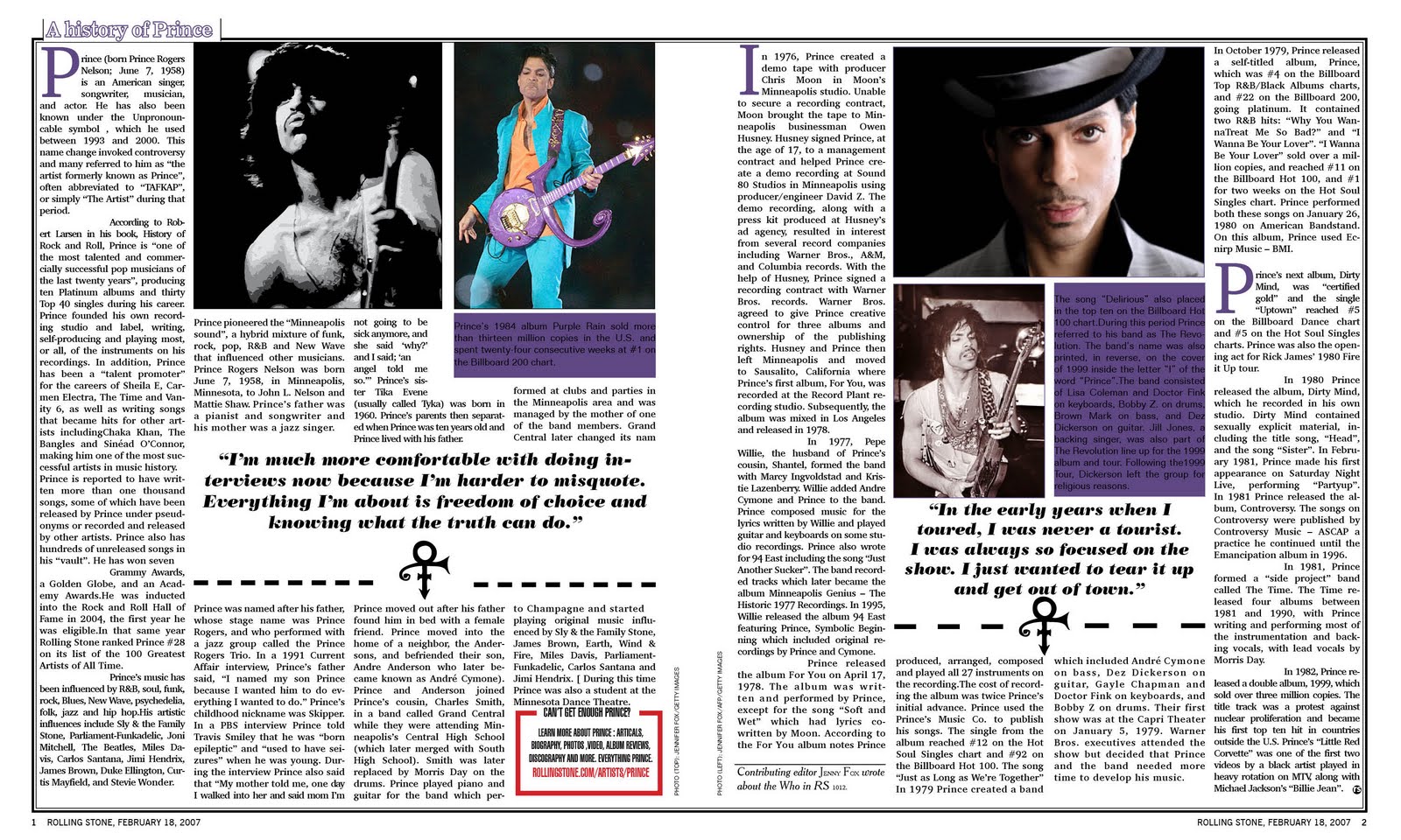 DesignedXpressions: Rolling Stones Magazine Layout-Prince-