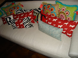 Embroidered and Red Chair Original Pillows