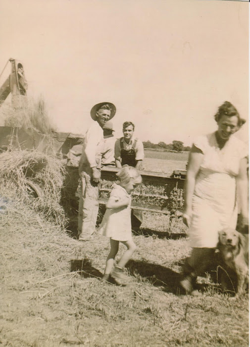 Reuben and Ruby Willburn Family Haying About 1936 At Benbrook