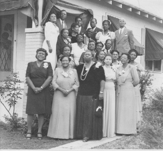 Momma Cannon and Club Members, at their own clubhouse about 1940