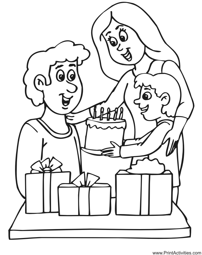 birthday for dad coloring pages >> Disney Coloring Pages