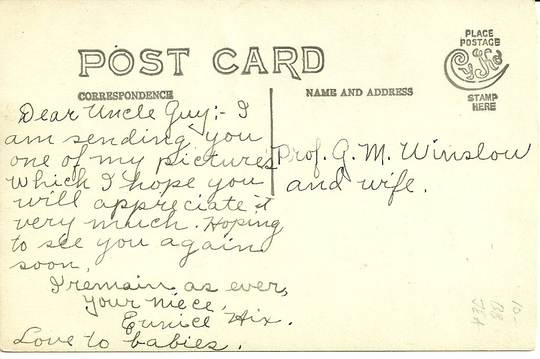 Heirlooms Reunited: RPPC of Eunice Hix, with message to her uncle Prof ...