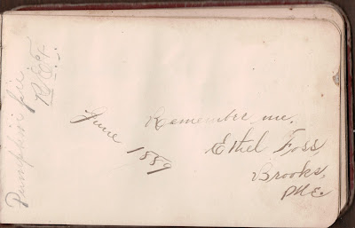 Heirlooms Reunited: Page of Ethel Maud Foss, Brooks, Maine in Autograph ...