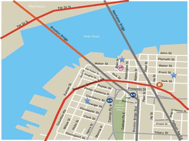 Kari & Brian's Wedding Map of Dumbo, Brooklyn