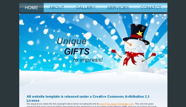Christmas Blue White CSS Website Template