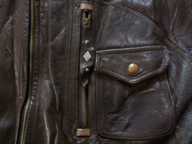 1930's or 1940's Beck Northeaster 333 D-Pocket Leather Jacket ~ Rivet Head